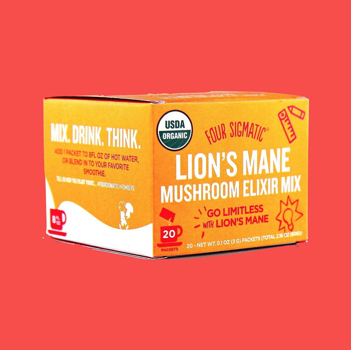 Four Sigmatic Lion's mane mushroom nootropics certified paleo organic natural