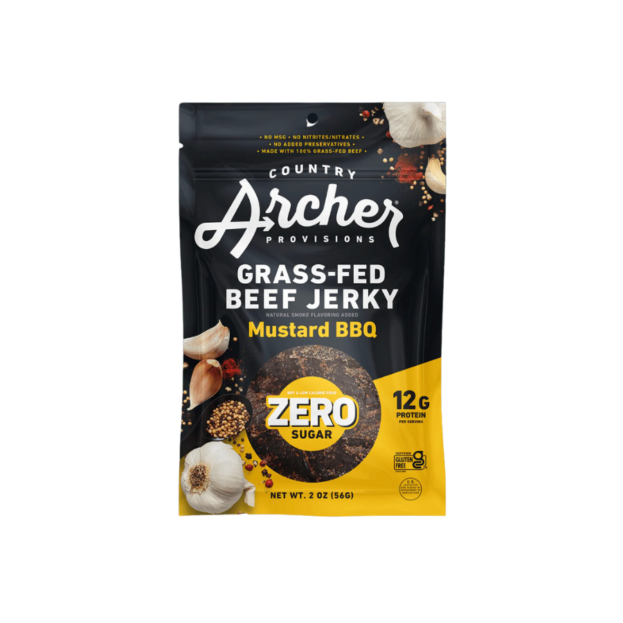 Country Archer Zero Sugar Beef Jerky – Mustard BBQ